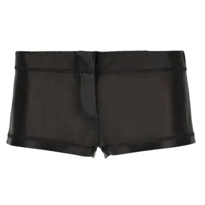 Ferragamo Slim Fit Nappa Shorts In Black