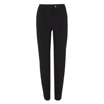 Ferragamo Slim Fit Wool Blend Tailored Trousers In Black