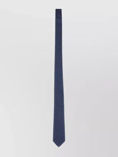 FERRAGAMO SLIM GEOMETRIC SILK TIE