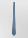Ferragamo Slim Tie Standard Length Textured Weave In Blue