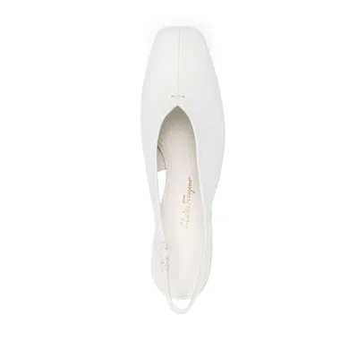 Ferragamo Sling Pump In White