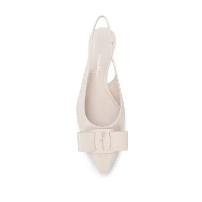 Ferragamo Sling Pump In White