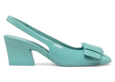 Pre-owned Ferragamo Slingback Buckle Pumps (women's) Sneakers In Blue