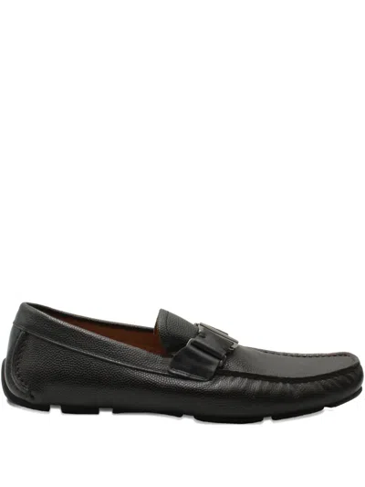 Pre-owned Ferragamo Slip-on Loafers In Black