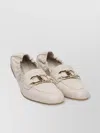 Ferragamo Slip-on Shoes With Elasticated Trim And Gold-tone Hardware