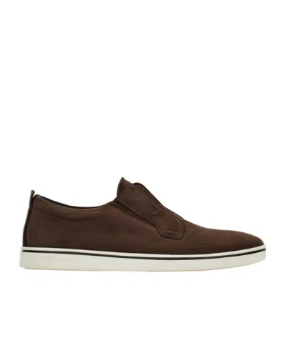 Ferragamo Gancini-embossed Slip-on Sneakers In Brown