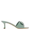 Ferragamo Woman New Vara Plate Mule In Green