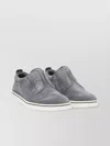 Ferragamo Slip-ons With Round Toe And Suede Upper