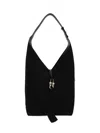 Ferragamo Slouchy Suede Hobo Bag In Black