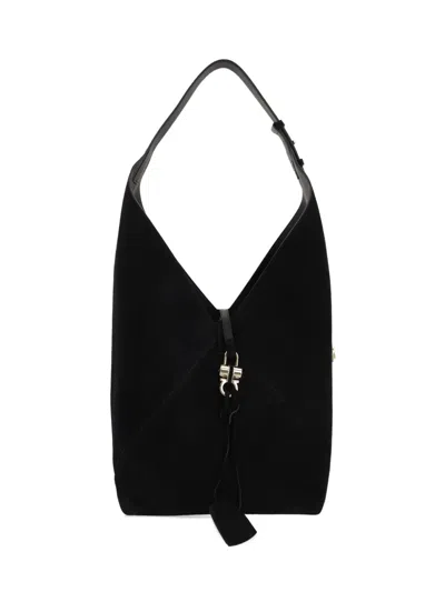Ferragamo Slouchy Suede Hobo Bag In Black