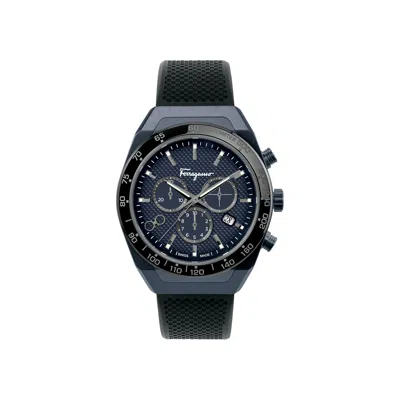 Pre-owned Ferragamo Slx Chronograph Watch 'two Tone' | Gold | Men's Size Onesize