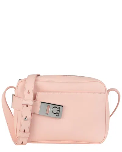 Ferragamo Small Archive Camera Case Leather Crossbody In Pink