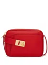 Ferragamo Small Camera Case Leather Crossbody Bag In Red