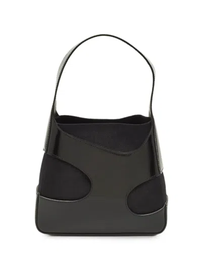 Pre-owned Ferragamo Small Cut-out Tote Bag In Black