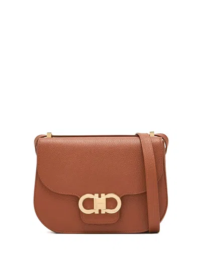 Ferragamo Small Double Gancini Crossbody Bag