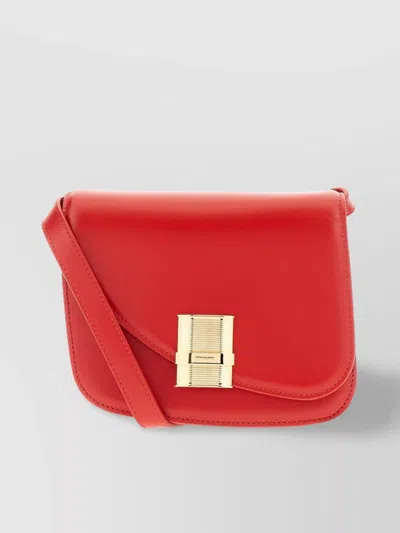 Ferragamo Small Fiamma Crossbody Bag In Red