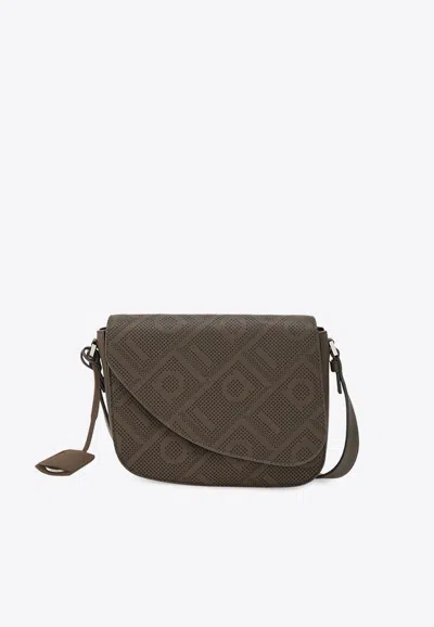 Ferragamo Small Fiamma Leather Messenger Bag