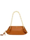 Ferragamo Small Folded Chain-strap Shoulder Bag In Brown