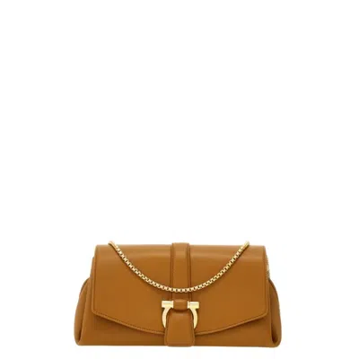 Ferragamo Small Front Flap Crossbody Bag In Green