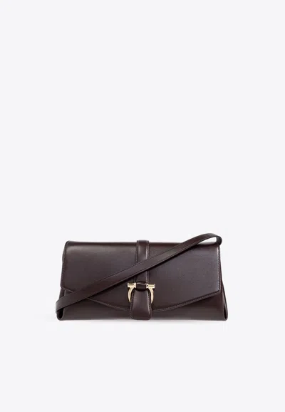 Ferragamo Small Front-flap Leather Crossbody Bag