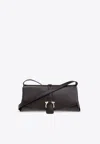Ferragamo Small Front-flap Leather Crossbody Bag In Brown