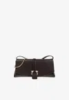Ferragamo Small Front-flap Leather Crossbody Bag In Brown