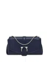Ferragamo Small Front Flap Leather Crossbody In Blue