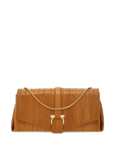 Ferragamo Small Gancini-clasp Cross Body Bag In Pink