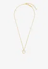 Ferragamo Gold-colored Necklace With Gancini Charm In Gold