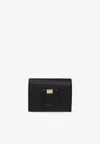 Ferragamo Small Gancini Leather Wallet In Black
