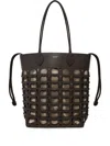 Ferragamo Small Gancini Tote Bag In Brown