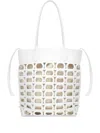 Ferragamo Small Gancini Tote Bag In White