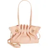 Ferragamo Small Gancio Piercing Soft Leather Shoulder Bag In Pink