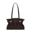 Ferragamo Piercing Suede Corduroy Shoulder Bag