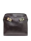Ferragamo Hug Logo Printed Belt Bag In Burgundy