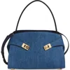 Ferragamo Small Hug Denim Shoulder Bag
