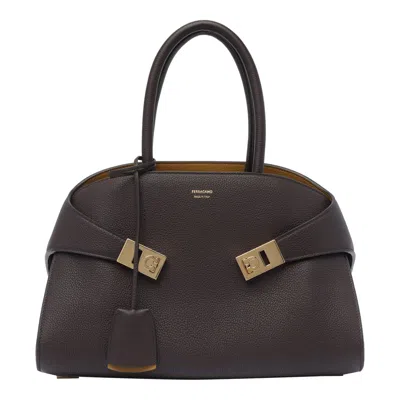 Ferragamo Small Hug Handbag In Brown