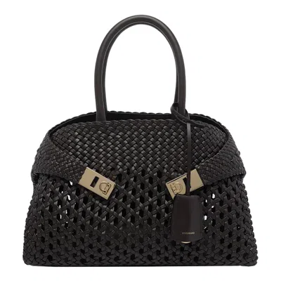 Ferragamo Small Hug Handbag In Brown