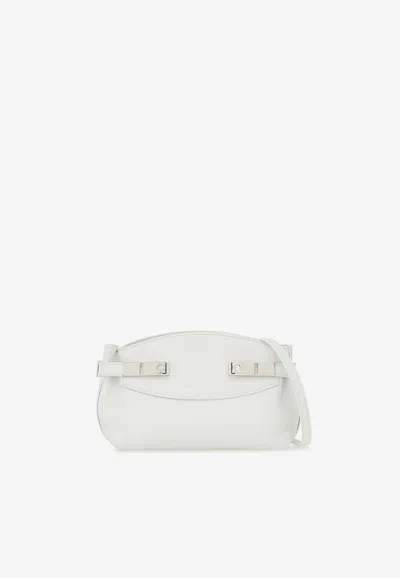 FERRAGAMO SMALL HUG LEATHER CLUTCH BAG