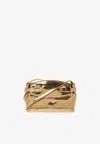 Ferragamo Small Hug Metallic Leather Crossbody Bag In Gold