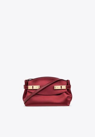 Ferragamo Small Hug Satin Clutch Bag