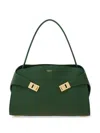 Ferragamo Small Hug Soft Shoulder Bag In Green