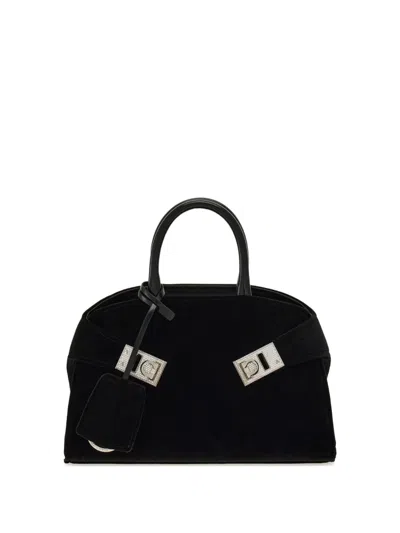 Ferragamo Small Hug Tote Bag In Black