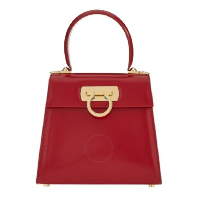 Ferragamo Small Iconic Top Handle Bag - Red