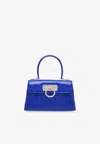 Ferragamo Iconic Top Handle In Blue