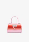 Ferragamo Ombre Leather Iconic Top Handle Bag In Pink