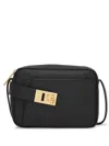 Ferragamo Black Leather Archive Crossbody Bag In Black