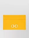 Ferragamo Small Leather Goods Compact Textured Finish In Yellow