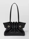 Ferragamo Medium Pleated Nappa Leather Shoulder Bag In Multi