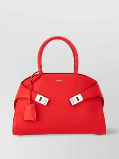 Ferragamo Small Leather Tote Bag Hug